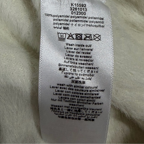 Kenzo Kids‎ Faux Fur Logo Sweater 14Y Fits Women XS Off White K15592 - Picture 5 of 7